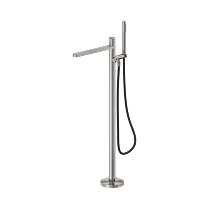 Pure SS316L Progressive Freestanding Bath Mixer With Outdoor Shower Hose Brushed Nickel