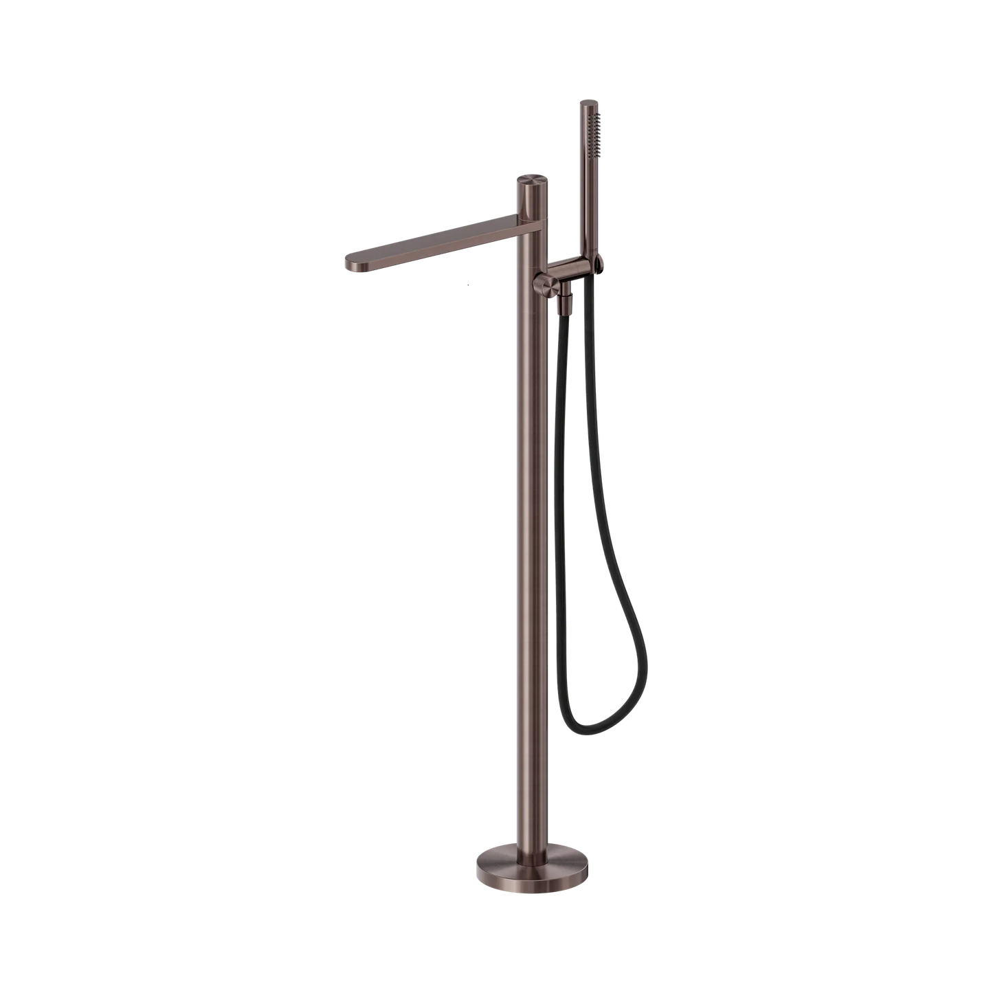 Pure SS316L Progressive Freestanding Bath Mixer With Outdoor Shower Hose Brushed Bronze