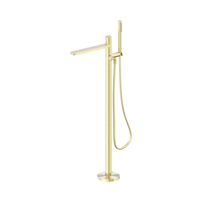 Pure SS316L Progressive Freestanding Bath Mixer Brushed Gold