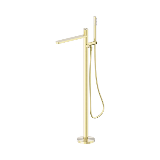 Pure SS316L Progressive Freestanding Bath Mixer Brushed Gold