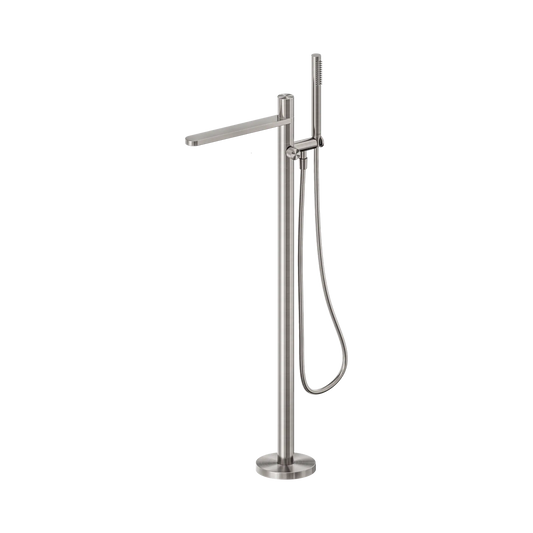 Pure SS316L Progressive Freestanding Bath Mixer Brushed Nickel