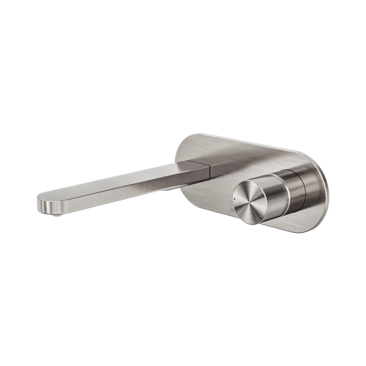 Pure SS316L Progressive Wall Basin/Bath Mixer Brushed Nickel