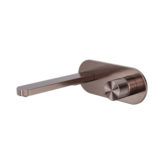 Pure SS316L Progressive Wall Basin/Bath Mixer Brushed Bronze