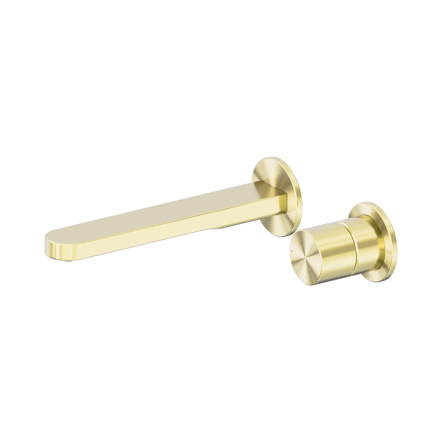 Pure SS316L Progressive Wall Basin/Bath Mixer Separate Back Plate Brushed Gold