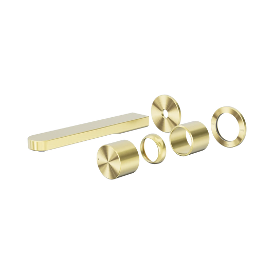 Pure SS316L Progressive Wall Basin/Bath Mixer Separate Back Plate Trim Kits Only Brushed Gold