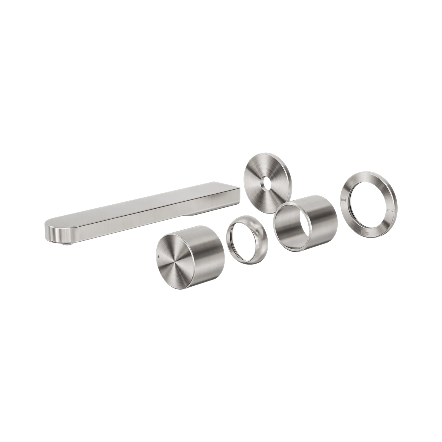 Pure SS316L Progressive Wall Basin/Bath Mixer Separate Back Plate Trim Kits Only Brushed Nickel
