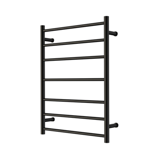 Mecca 240V 7 Bar Heated Towel Ladder Matte Black