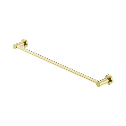 Mecca Single Towel Rail 600mm Brushed Gold