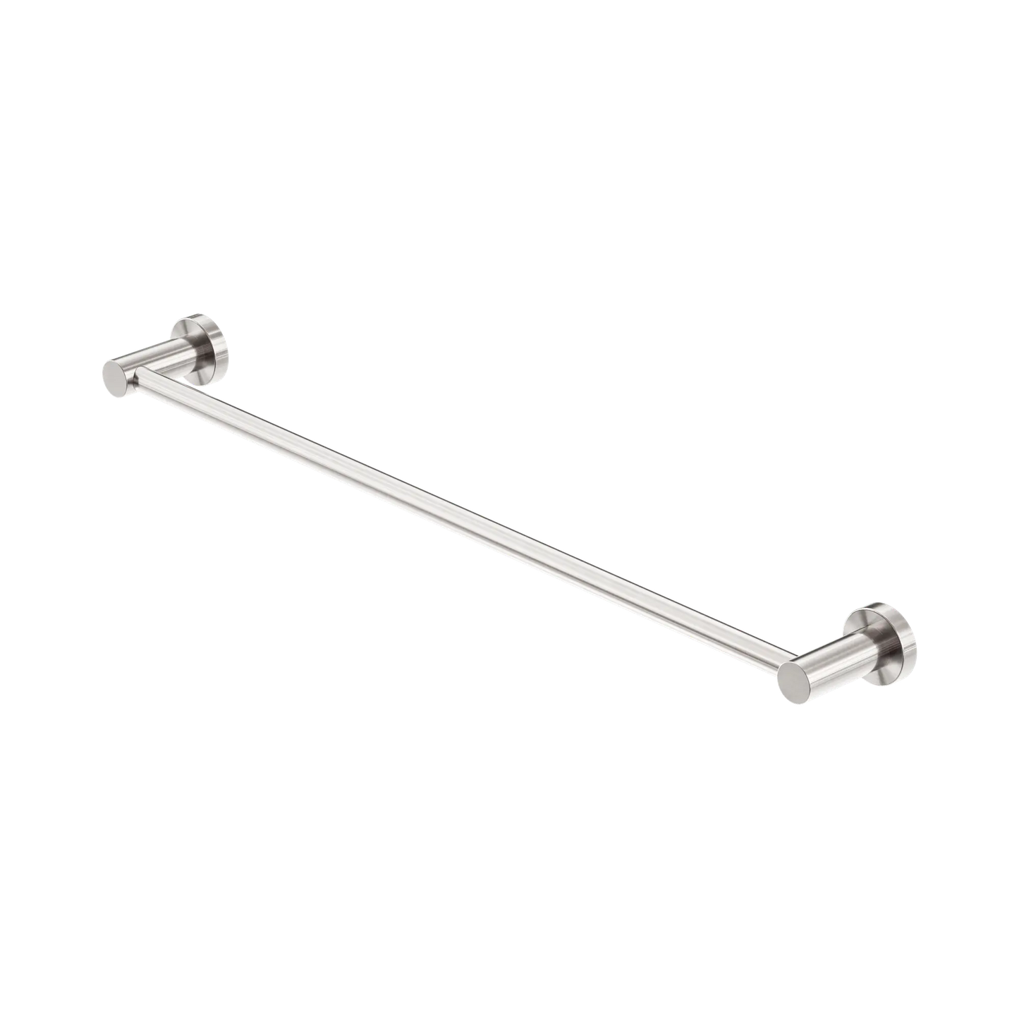 Mecca Single Towel Rail 600mm Brushed Nickel