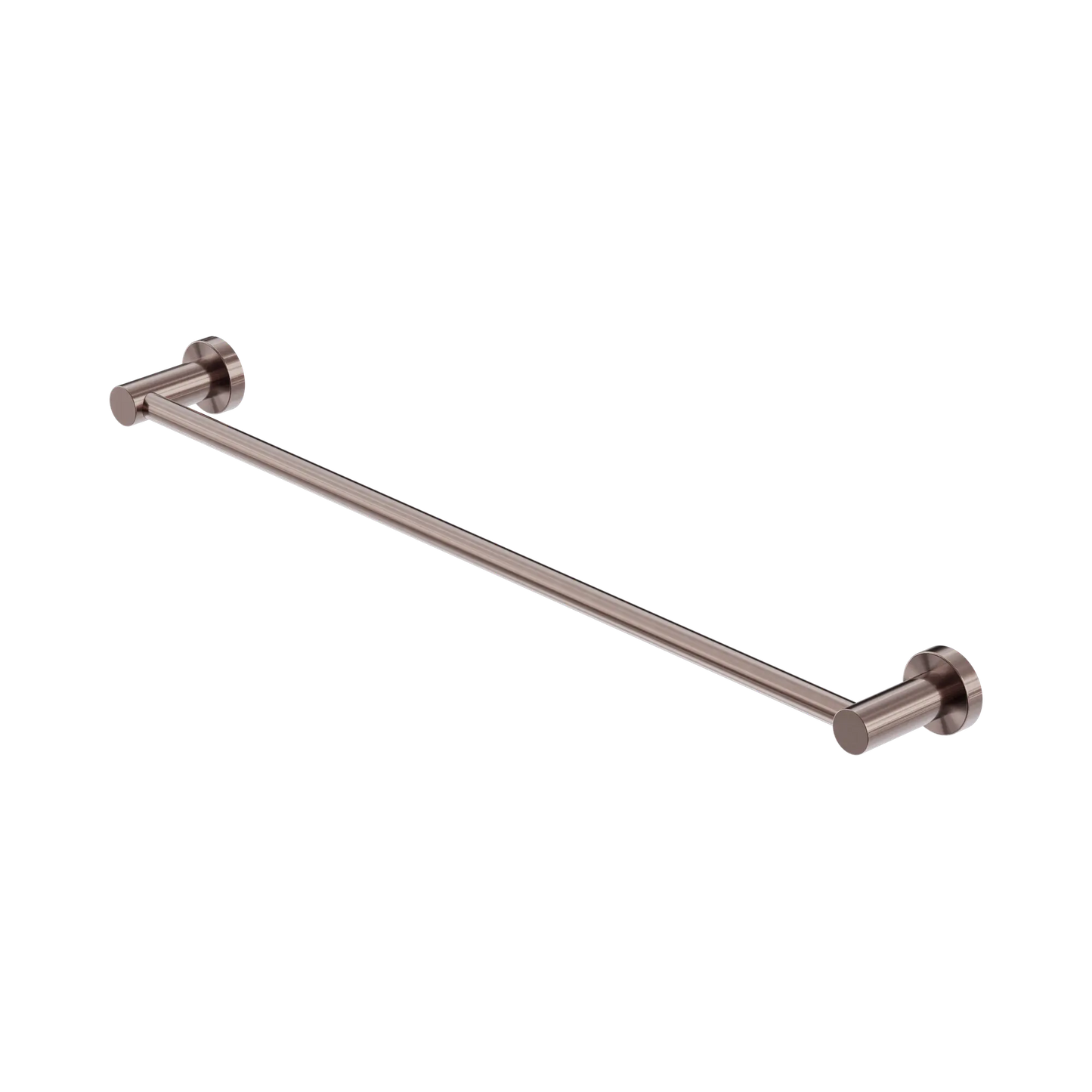 Mecca Single Towel Rail 600mm Brushed Bronze