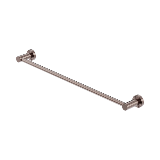 Mecca Single Towel Rail 600mm Brushed Bronze