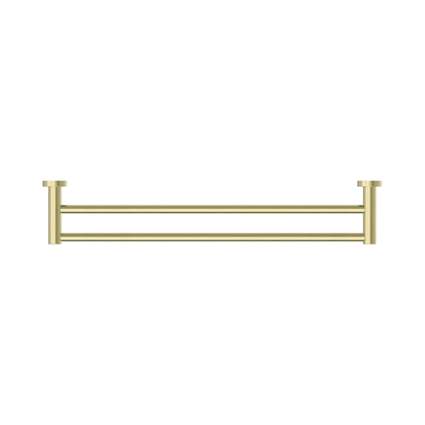 Mecca Double Towel Rail 600mm Brushed Gold