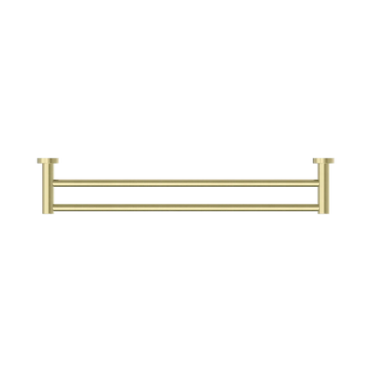 Mecca Double Towel Rail 600mm Brushed Gold
