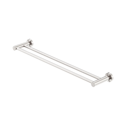 Mecca Double Towel Rail 600mm Brushed Nickel