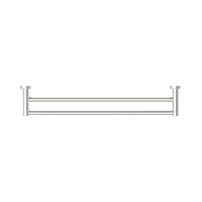 Mecca Double Towel Rail 600mm Brushed Nickel