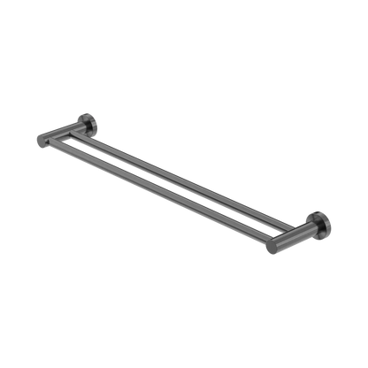 Mecca Double Towel Rail 600mm Gun Metal