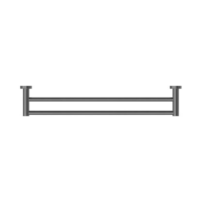 Mecca Double Towel Rail 600mm Gun Metal