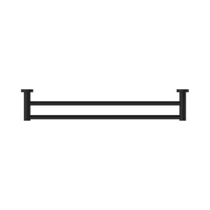 Mecca Double Towel Rail 600mm Matte Black