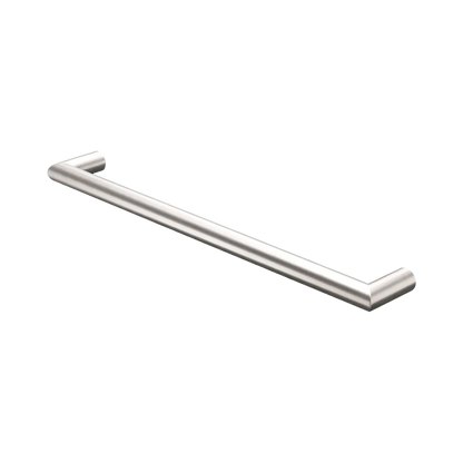 Mecca 240V Single Heated Towel Rail Brushed Nickel