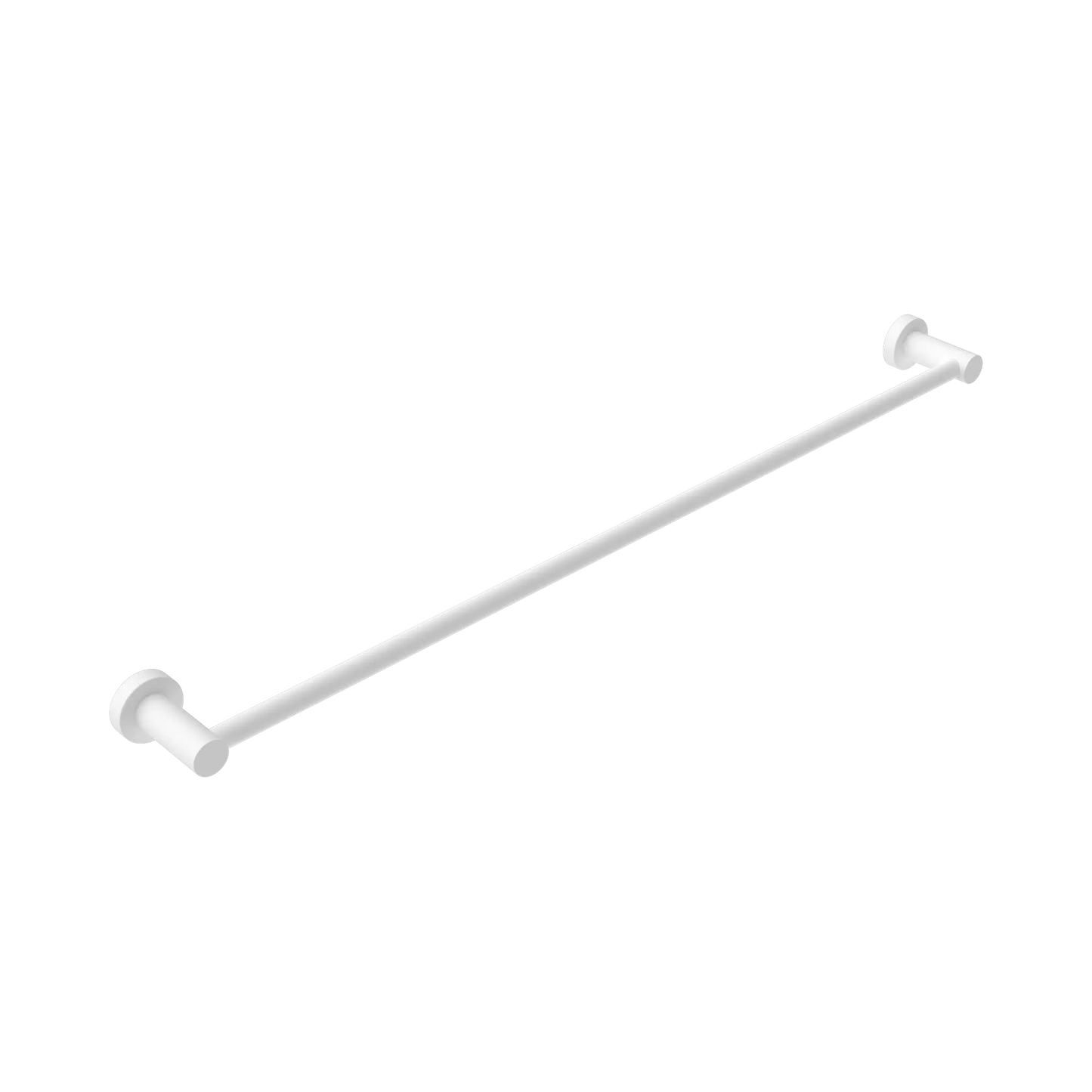 Mecca Single Towel Rail 800mm Matte White