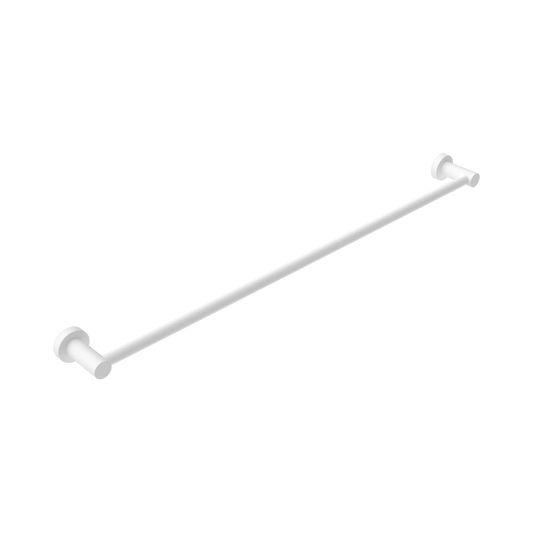 Mecca Single Towel Rail 800mm Matte White