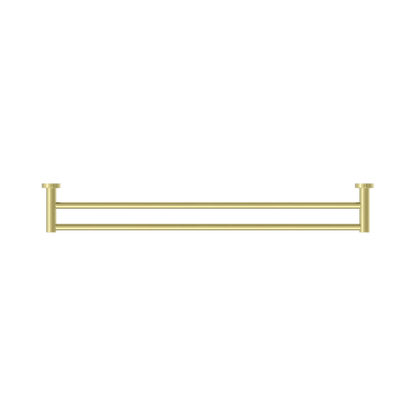 Mecca Double Towel Rail 800mm Brushed Gold