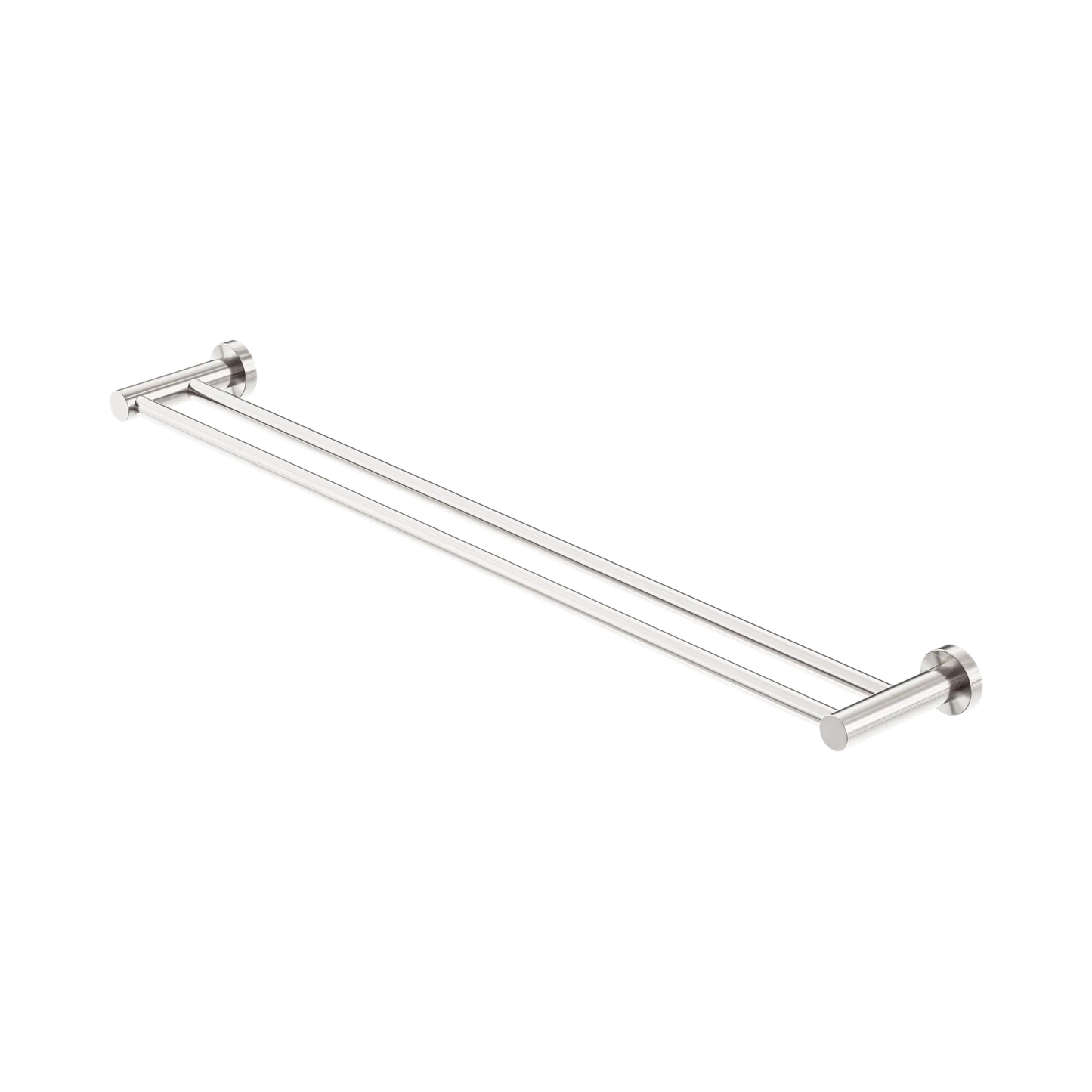 Mecca Double Towel Rail 800mm Brushed Nickel