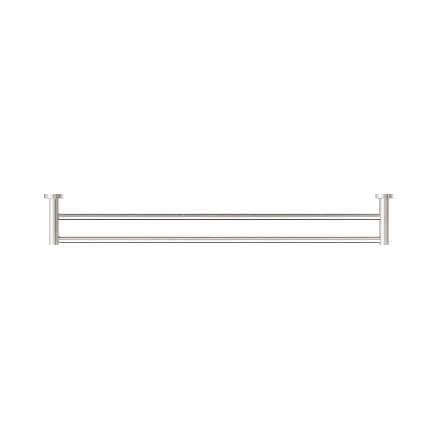 Mecca Double Towel Rail 800mm Brushed Nickel