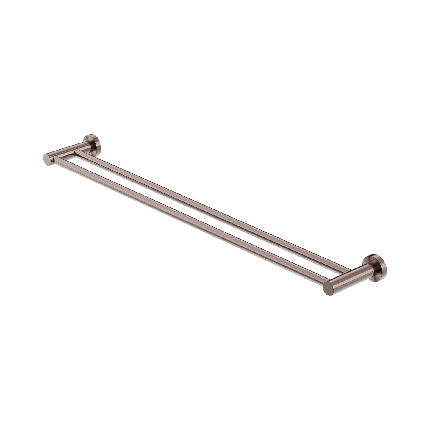 Mecca Double Towel Rail 800mm Brushed Bronze