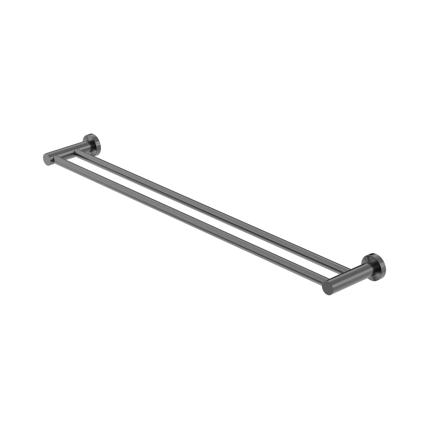 Mecca Double Towel Rail 800mm Gun Metal