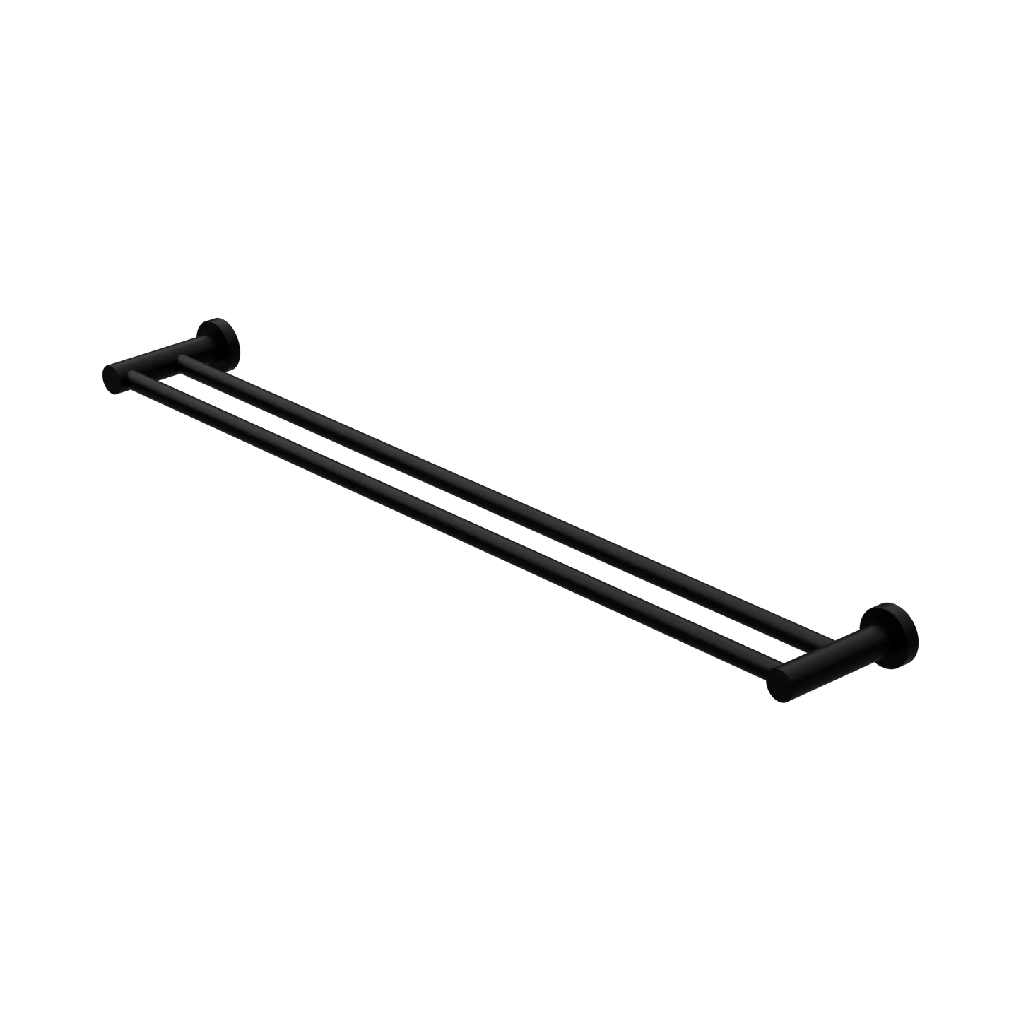 Mecca Double Towel Rail 800mm Matte Black