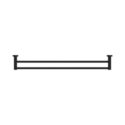Mecca Double Towel Rail 800mm Matte Black