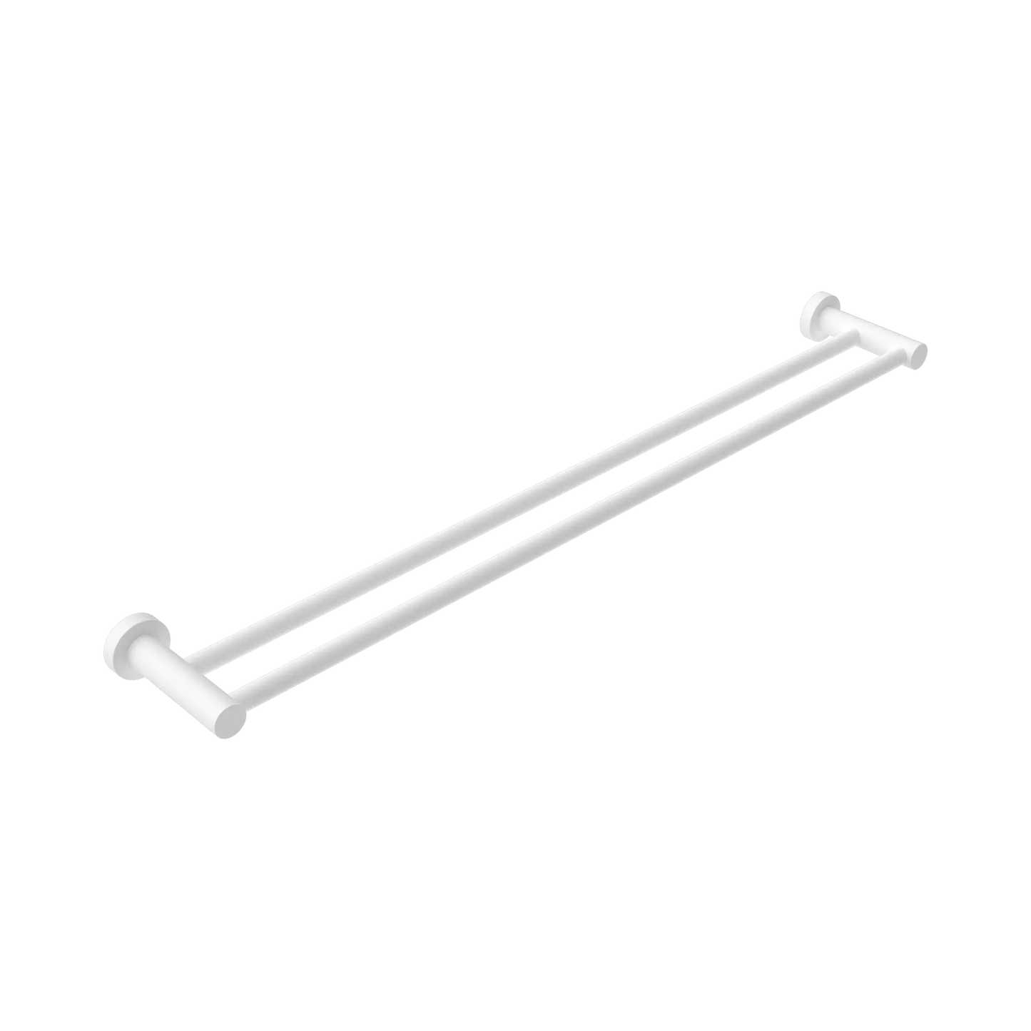 Mecca Double Towel Rail 800mm Matte White