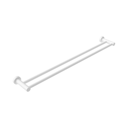 Mecca Double Towel Rail 800mm Matte White