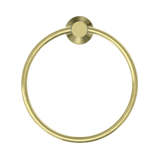 Mecca Hand Towel Ring Brushed Gold