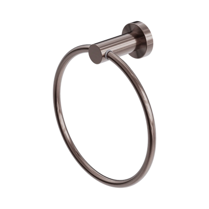 Mecca Hand Towel Ring Brushed Bronze