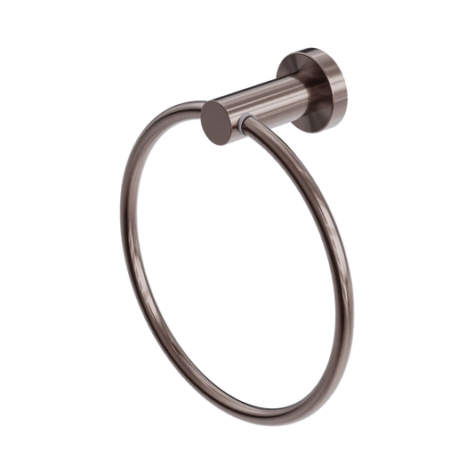 Mecca Hand Towel Ring Brushed Bronze