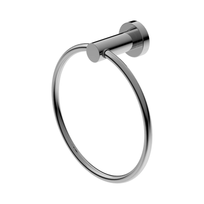 Mecca Hand Towel Ring Chrome