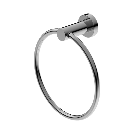 Mecca Hand Towel Ring Chrome