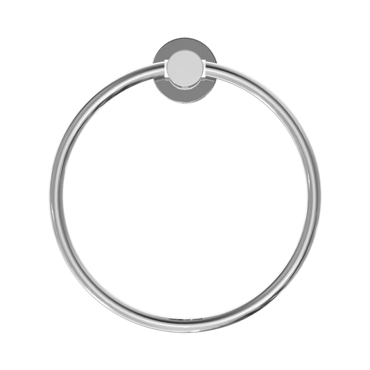 Mecca Hand Towel Ring Chrome