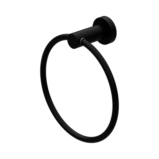 Mecca Hand Towel Ring Matte Black