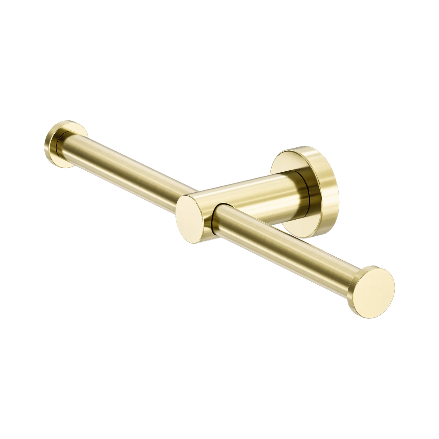 Mecca Double Toilet Roll Holder Brushed Gold