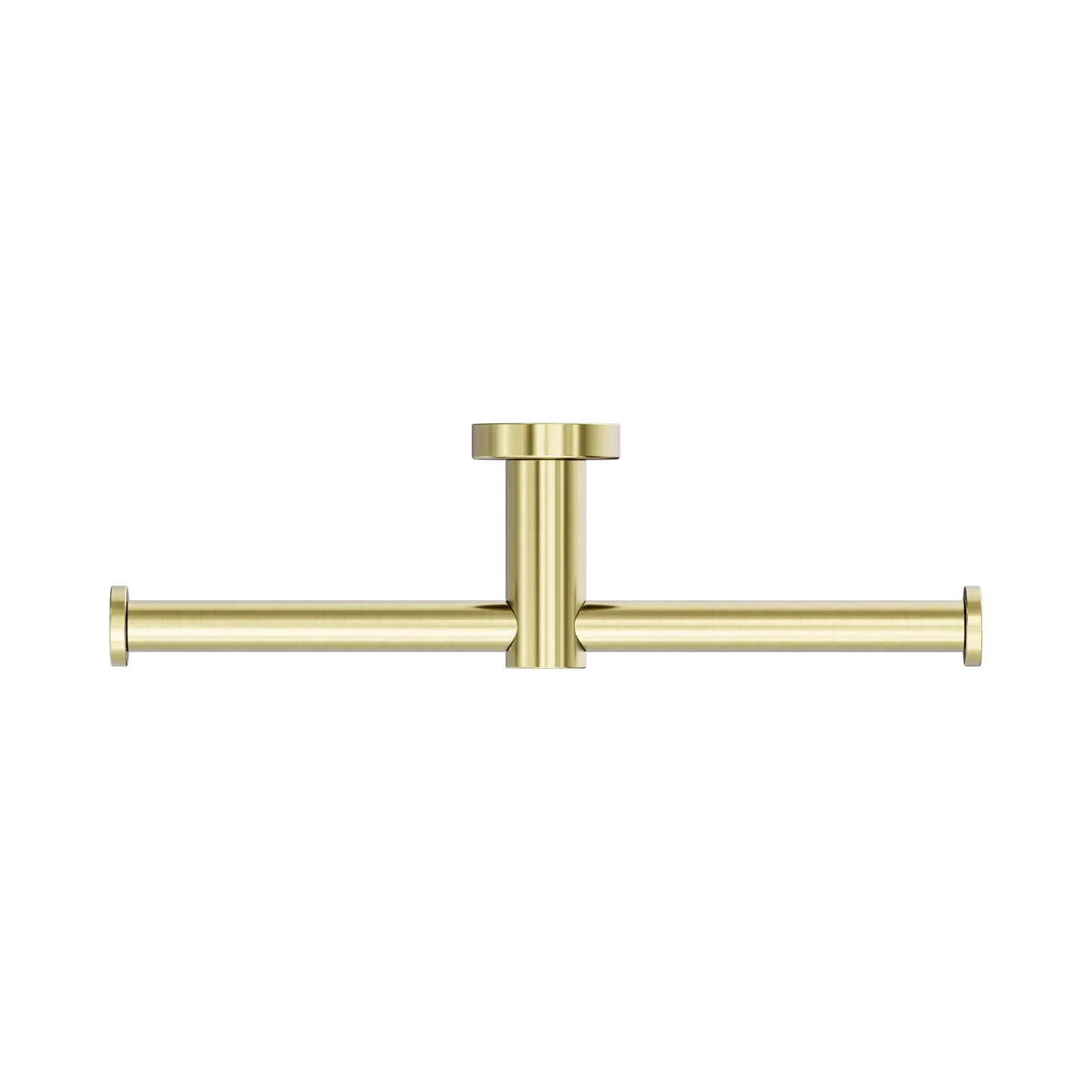 Mecca Double Toilet Roll Holder Brushed Gold