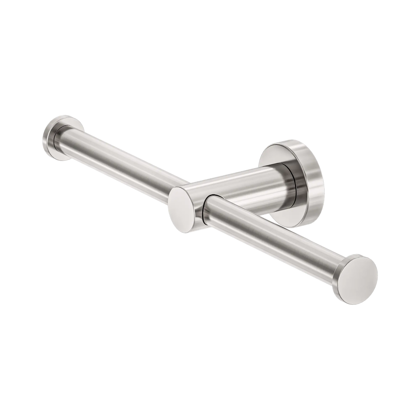 Mecca Double Toilet Roll Holder Brushed Nickel