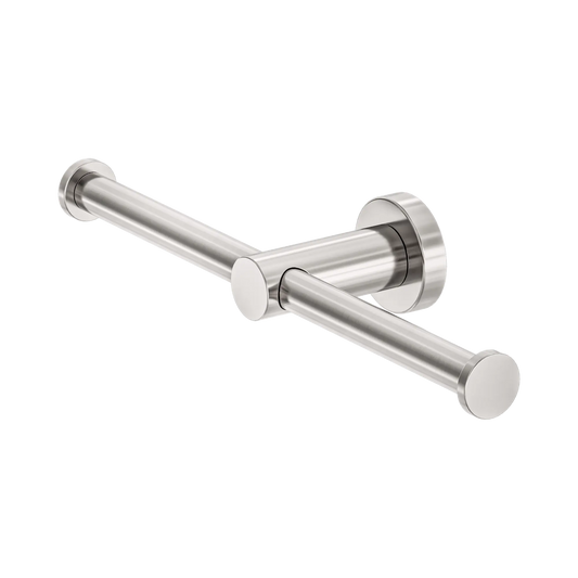 Mecca Double Toilet Roll Holder Brushed Nickel