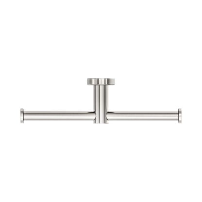 Mecca Double Toilet Roll Holder Brushed Nickel