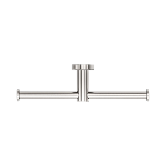 Mecca Double Toilet Roll Holder Brushed Nickel