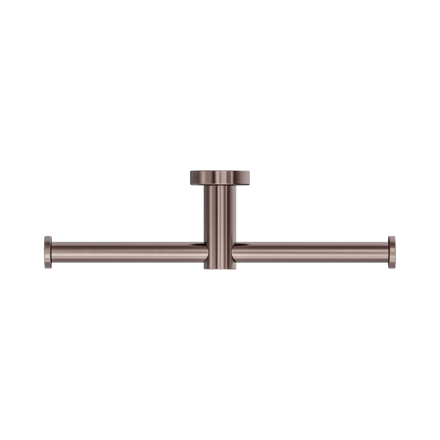 Mecca Double Toilet Roll Holder Brushed Bronze
