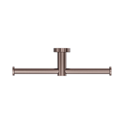 Mecca Double Toilet Roll Holder Brushed Bronze