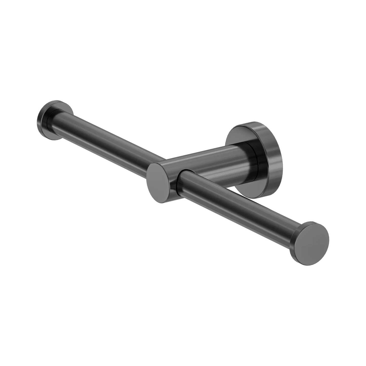 Mecca Double Toilet Roll Holder Gun Metal